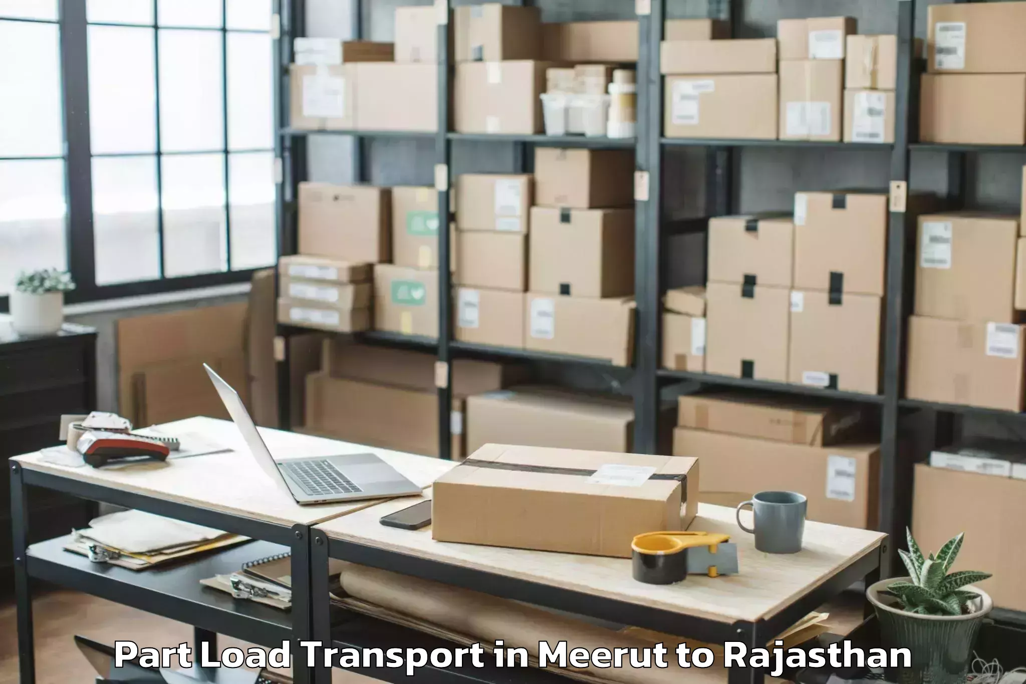 Affordable Meerut to Vallabhnagar Part Load Transport